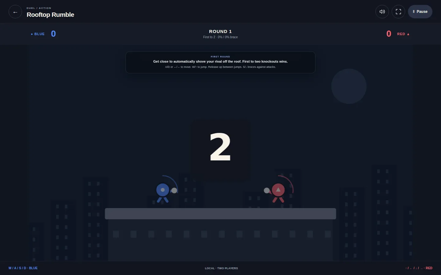 DUEL app interface