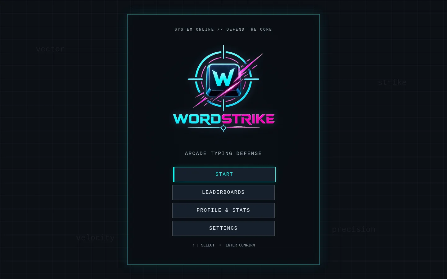 A real captured view of the live WORDSTRIKE home and campaign interface.