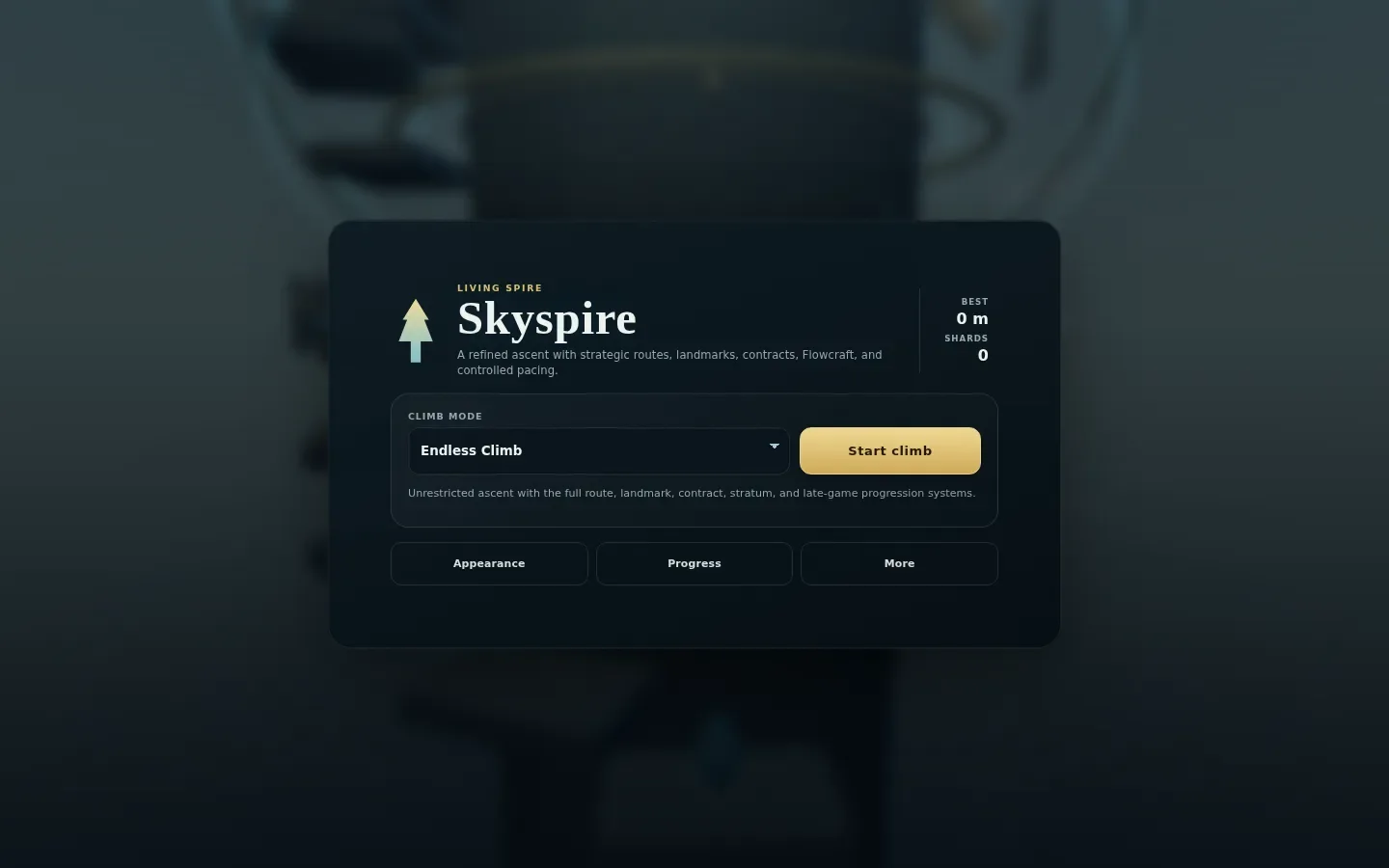 Skyspire app interface