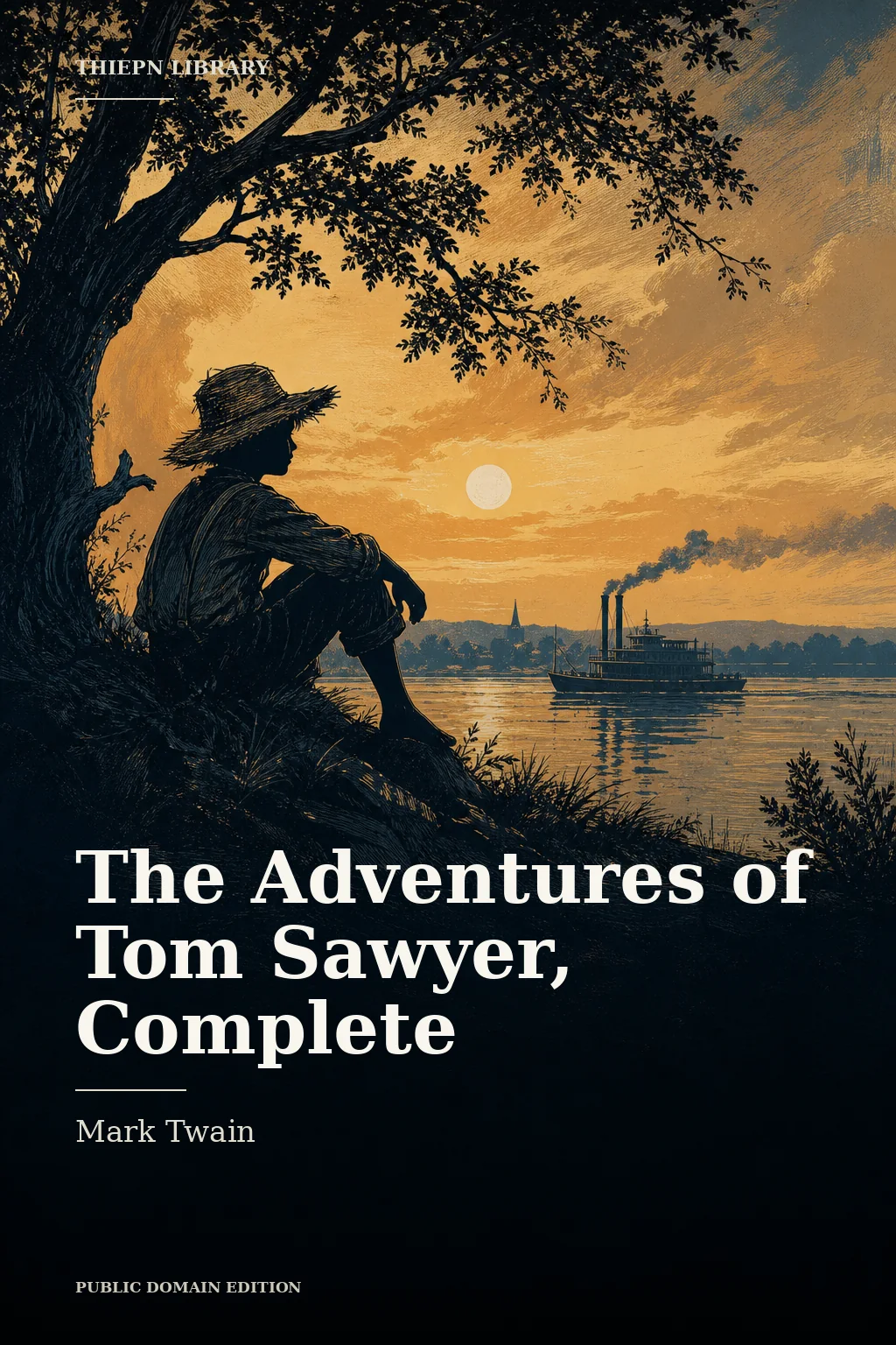 Cover for The Adventures of Tom Sawyer, Complete by Mark Twain